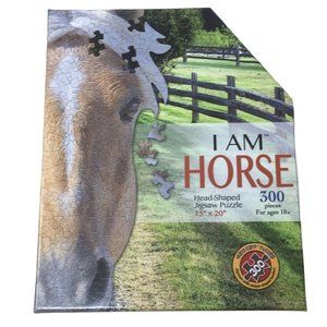 I Am Horse Head Shaped 300 Piece Jigsaw Puzzle 15" x 20" - For Ages 10+